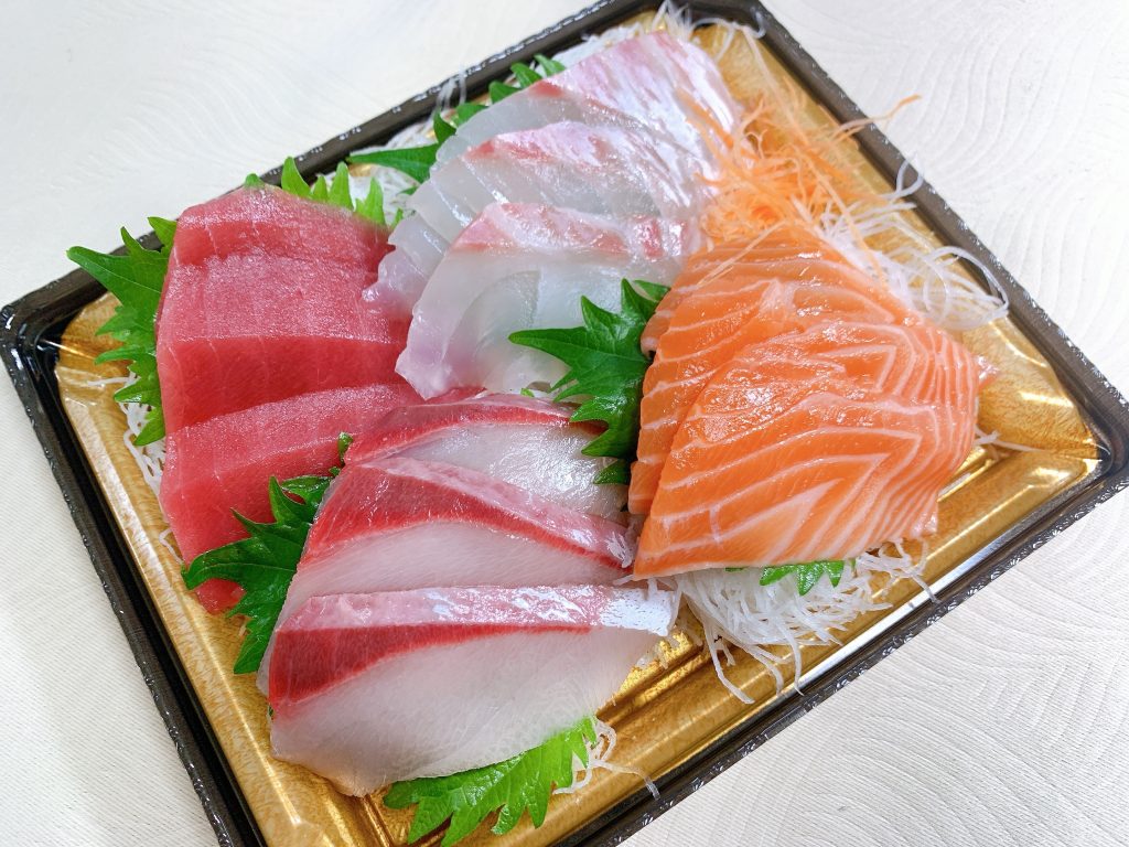sashimi package in Japanese supermarcket