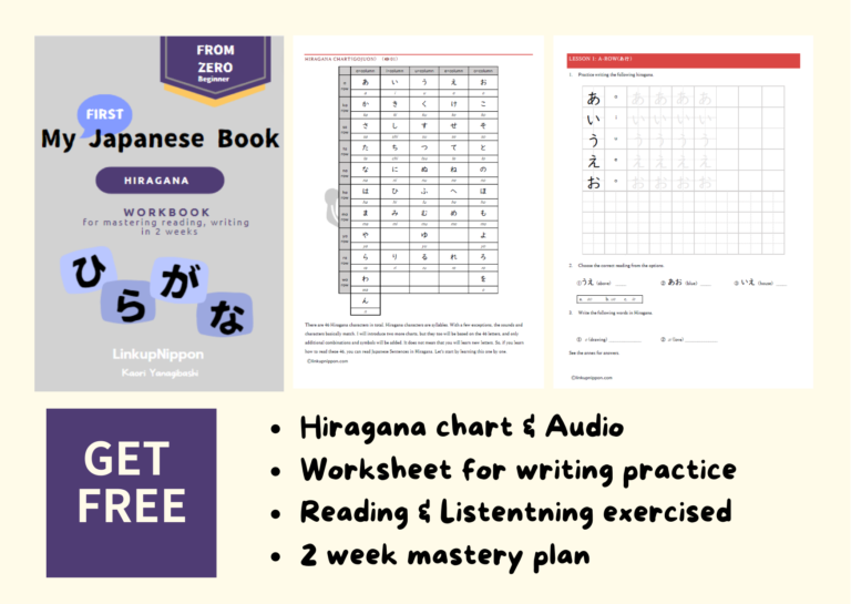 Japanese Hiragana Chart And Audio - Linkup Nippon